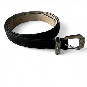 Women’s Versace black small leather belt